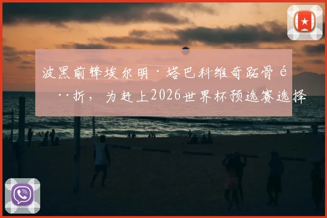 波黑前锋埃尔明·塔巴科维奇跖骨骨折，为赶上2026世界杯预选赛选择保守治疗，最新伤情与恢复时间分析